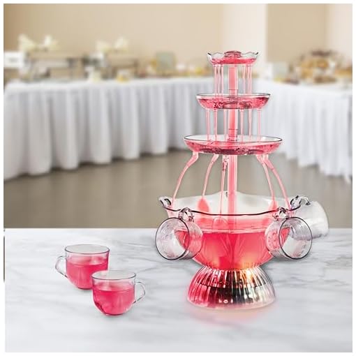 3-Tier party fountain - LED lighted base - Image 8