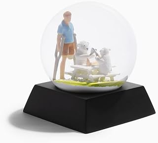 Lambs Picnic Globe - Weird Gift Lamb Snow Globe Bizarre Gift - Handmade, Unusual Gift Snowglobe