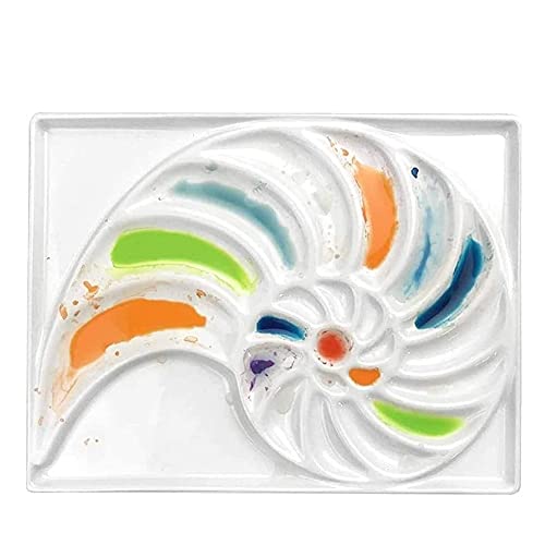 Paleta de acuarela de cerámica rectangular para bellas artes 6
