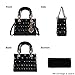 FGJKKK Purses and Handbag for Women Fashion Ladies Leather Top Handle Shiny Patent Satchel Shoulder Tote Bag Crossbody (Small black)