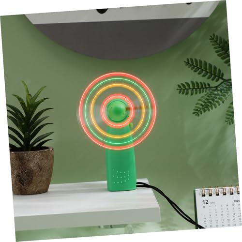 Mini ventilador de mano infantil con luces brillantes LED, pack de 4 unidades 7