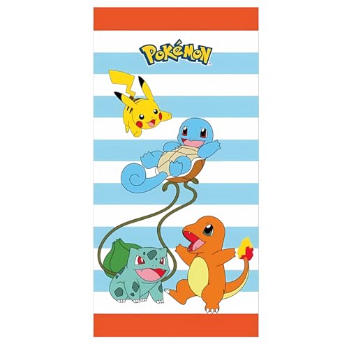 arlis Drap de Plage Pokémon ou Serviette de Bain Pokémon 70 X 140 Cm en Coton (Seviette de Bain - D)