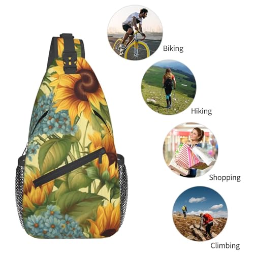 Bolso cruzado Sunflowers para hombre y mujer miniatura 6