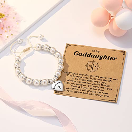 Orispre Goddaughter Gifts, Baptism First Communion Gifts For Girl Goddaughter, Birthday Christmas Gifts Goddaughter Bracelet Easter Gifts For Girls #TOP2