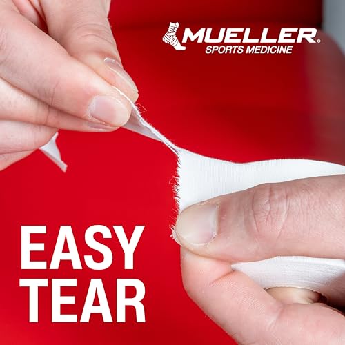 Image of Mueller Sports Medicine Premium Athletic Tape, 10 Pack, White - Quality Hospital-Grade Athletic Tape, Easy to Tear for Fast & Effective Taping, 1.5 inch x 15 Yards Per Roll