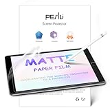 Peslv【2枚セット】iPad 第9世代/第8世代/第7世代(10.2インチ, 2021/2020/2019年)用 ペーパーライクフィル、マットな反射防止PETフィルム、ブルーライトフィルターの目保護カバー、紙のような描き心地と書き心地