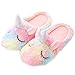 JPYH Zapatillas de unicornio,Zapatillas de Unicornio Arcoiris Invierno Otoño Zapatillas de Animales Zapatos Mullidos Zapatos de Casa Holgazanes Suaves 36/37 yardas
