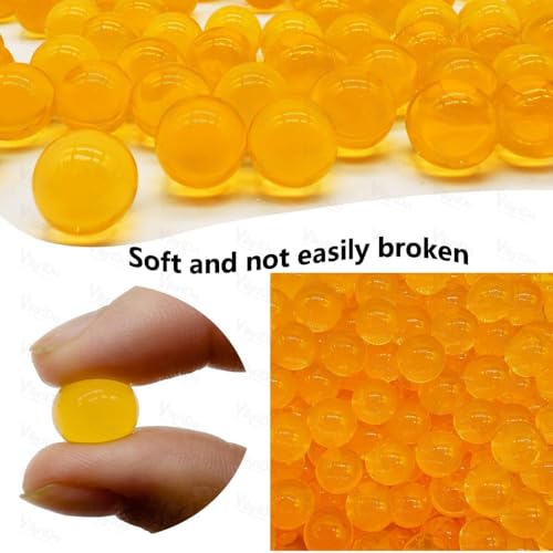 Image of VikriDA 20,000 Gel Blaster Refill Ammo (Pack of 2) | 7-8mm Non-Toxic Orange Water Beads for Gel Guns - Safe for Adults 15+
