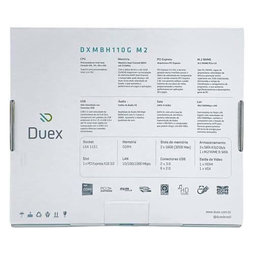 PLACA MAE DUEX DX-BH110G M2 LGA 1151 - Imagem 5