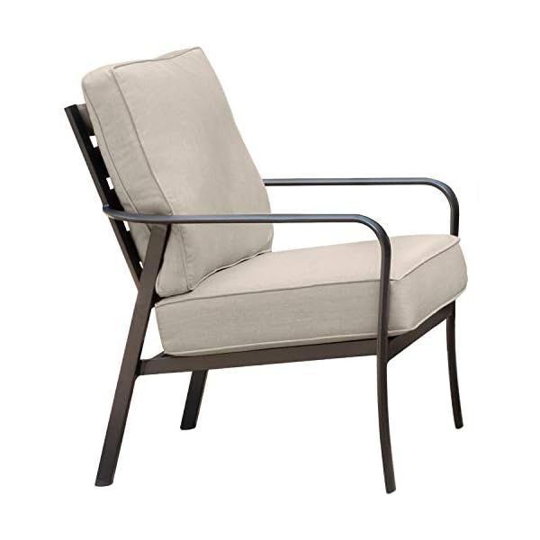 Hanover cortino outdoor club chair with plush quick drying sunbrella cushions commercial grade aluminum outdoor dining chair perfect for patio sets poolside and backyards gunmetalash  urban country home decor