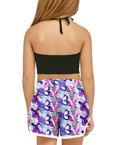 Image of Deerose Kids Hawaiian Swim Board Shorts Quick Dry Active Swim Trunk 5-14 Years
