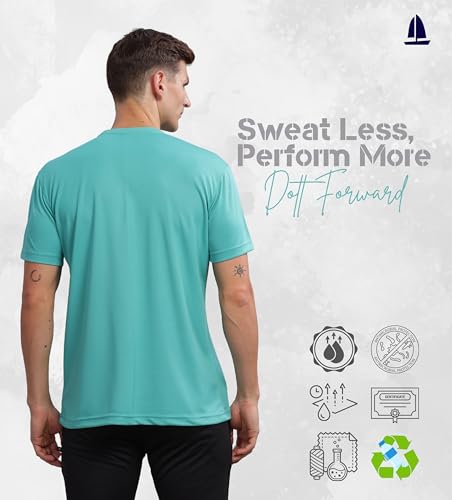 Image of Men's Regular Fit Quick-Dry Active T-Shirt for Gym & Sports - Stylish, Comfortable, and Perfect for Workouts & Everyday Wear