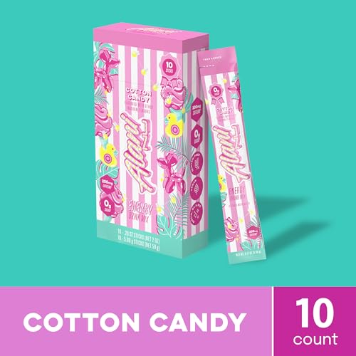 Alani Nu COTTON CANDY, Energy Sticks Drink Powder, 200mg Caffeine, Pre Workout Performance with Antioxidants, On-The-Go Drink Mix, Biotin, B Vitamins, Zero Sugar, 15 Calories, 10 Pack - image 2