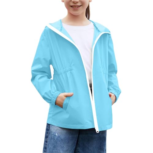 Boys Rain Jacket Girls Lightweight Windbreaker Kids Breathable Raincoat Waterproof with Hood Winter Kid Clothes2