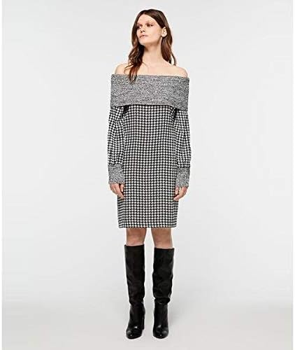 Sisley Dress Vestito, Multicolore (Bianco/Nero 72b), 44 (Taglia Produttore:  38) Donna : Amazon.it: Abbigliamento