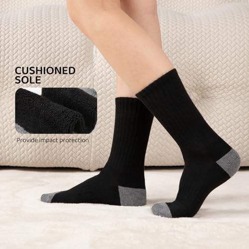 Comfoex 10 Pairs Boys Crew Socks Sports Athletic Long Calf Socks For Kids 4-10 Years Old With Cushioned Sole4