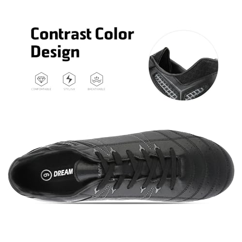 DREAM PAIRS Mens Sport Flexible Athletic Lace Up Light Weight Outdoor Cleats Football Soccer Shoes4