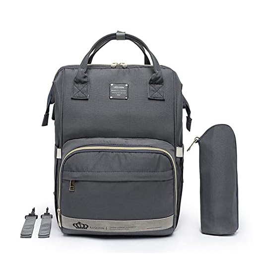 Mochila Lequeen Maternidade Standard Reforçada Cinza