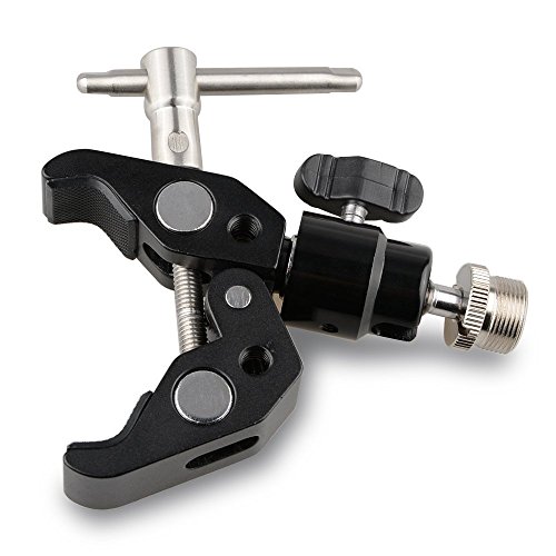 CAMVATE Crab Clamp Articulated 1/4 Mini Ball Head for Microphones