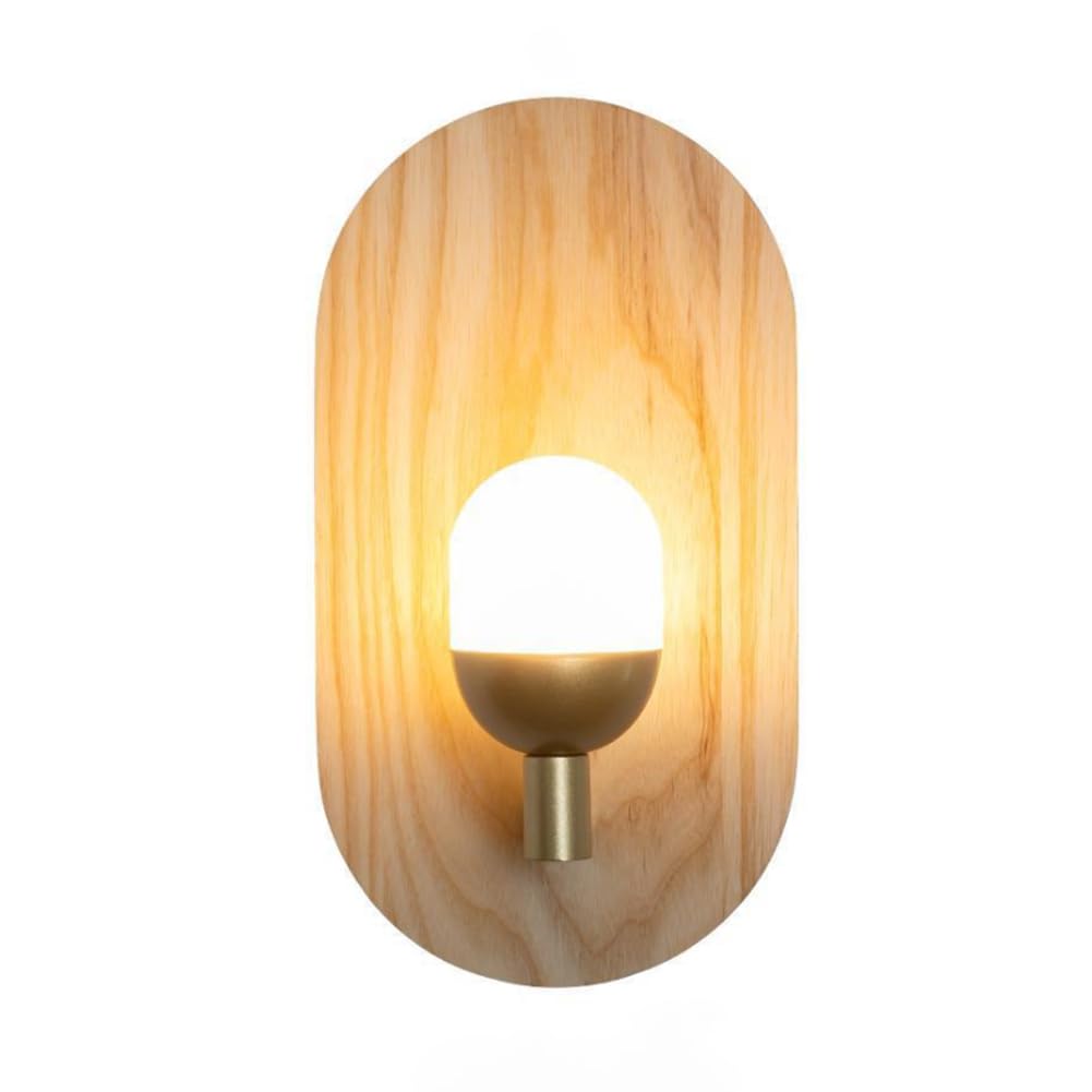 SXECAEPS Wall Lamps Sconces Light Indoor Led 5w 3000k Warm White Modern Wood Decorative Sconce Lamp for Living Room Bedroom Hallway Corridor Stairs Hall