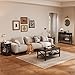 ChooChoo End Table, MDF Material Flip Top Narrow End Table with Drawer, Accent Small Side Table Nightstand for Living Room, Bedroom, and Small Spaces - Espresso