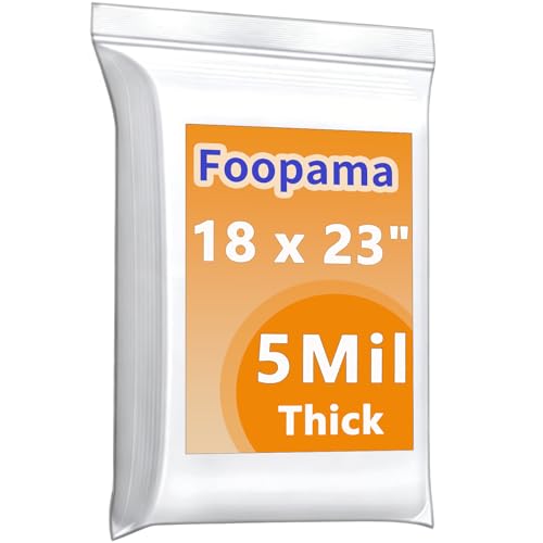 20PCS 18"x 23"Thick 5 Mil Reclosable Large Clear Zip Poly Lock Plastic Bags
