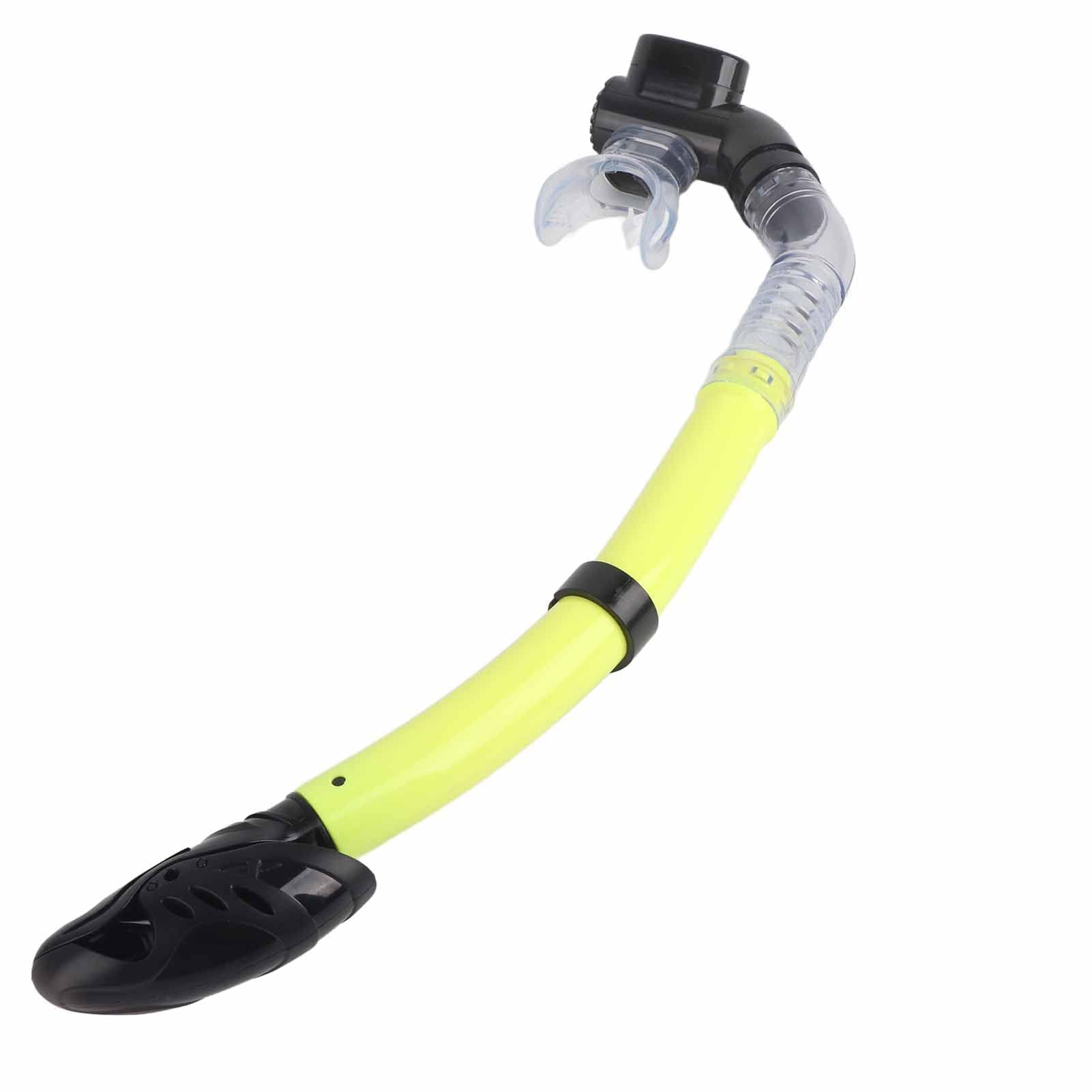 Cyrank Ultra Dry Snorkel, Diving Snorkel Tube with Silicone Mouthpiece and Purge Valve Easy Breath Snorkel for Diving Freediving Snorkeling Swimming(yellow)