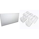Proslat 88102 Heavy Duty PVC Slatwall Garage Organizer, 8-Feet by 4-Feet Section, White & 11003...