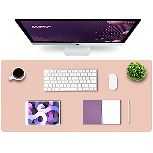 K KNODEL Desk Mat, Mouse Pad, Desk Pad, Waterproof Desk Mat for Desktop, Leather Desk Pad for Keyboard and Mouse, Desk Pad Protector for Office and Home (35.4