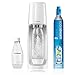 SodaStream Spirit Megapack, Gasatore d’acqua per trasformare l’acqua in acqua frizzante, incluso 1 cilindro di anidride carbonica Co2 alimentare da 425gr,2 bottiglie da 1 litro,20 x 20 x 44 centimetri