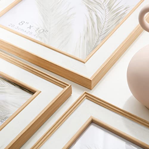 Artbyhannah 2 Pack 8X10 Inch Rustic Picture Frames Set, White Distressed Photo Frames With High Definition Glass For Tabletop Display For Home Decoration Mother's Day Gift #TOP1
