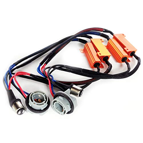 O-NEX LED Resistor Kit BAY15d 1157 Turn Signal Bulb Relay Harness Adapter Anti Flicker Error Decoder Warning Canceller