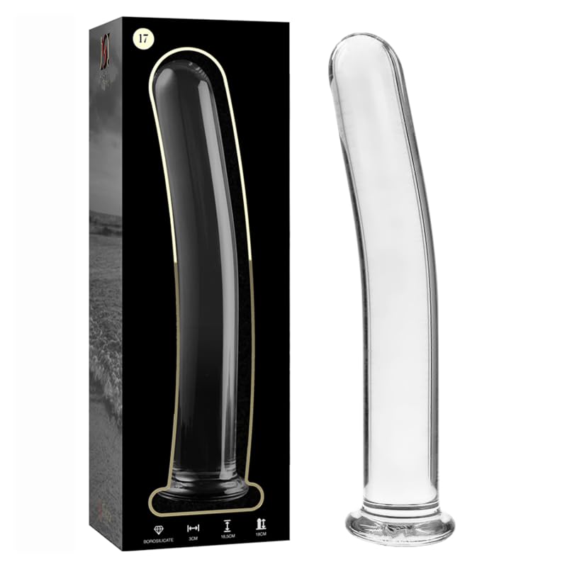 NEBULA SERIES BY IBIZA - Model 17 Dildo Borosilicate Glass 18.5 X 3 CM Clear