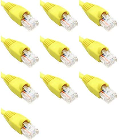 Ethernet-Netzwerk-Patchkabel, Cat6, RJ45 m, Gelb, 10 Stück