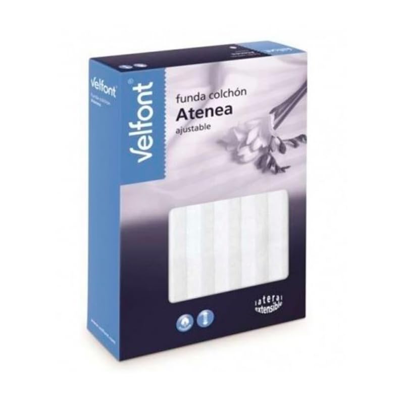 Velfont Funda de colchón elástica Atenea Blanca (150 cm)