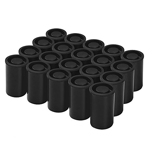 Goege Pack of 48 Film Canisters with Lids for Travel (Black)