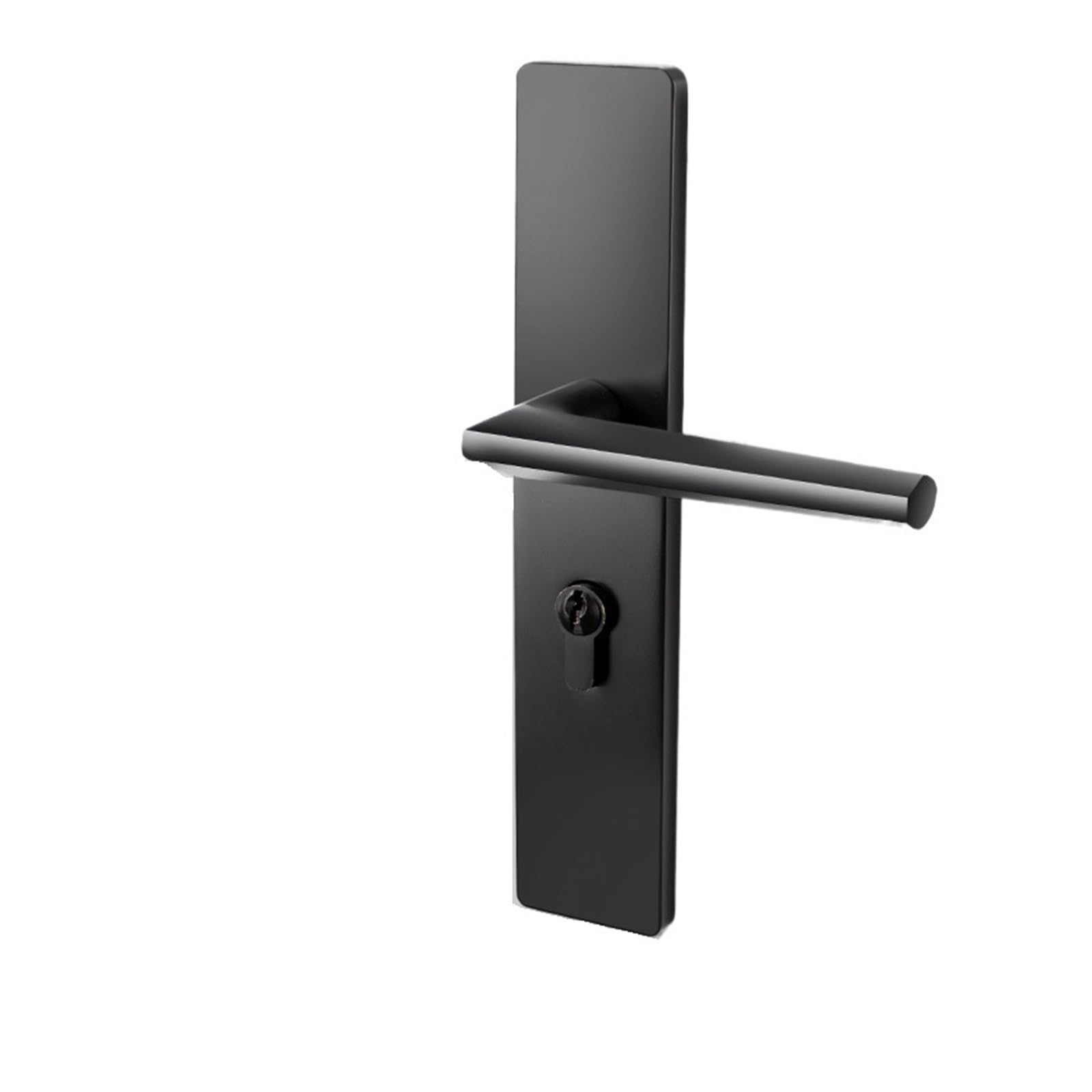 Serrure de porte intérieure cuivre noir poignée bois moderne