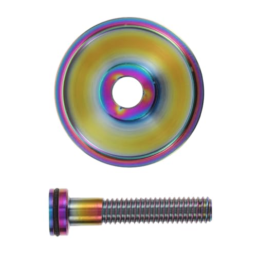 Titanium Alloy Bike Headset Cap Flat Top Fork Cover for Bicycle Stem Sturdy and Lightweight Accessory for Mountain and Road Bikes