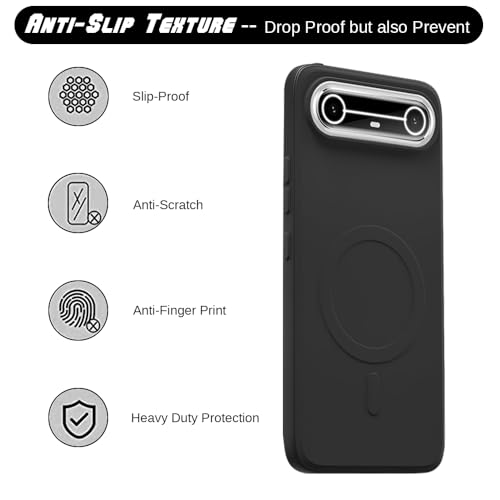Image of Back Cover for Tecno Pova Slim 5G | MagFit Ring Design (Non-Magnetic) | Shockproof Protection | Anti-Slip Grip | Raised Camera Edges | Slim Protective Case for Tecno Pova Slim 5G (Matte Black)