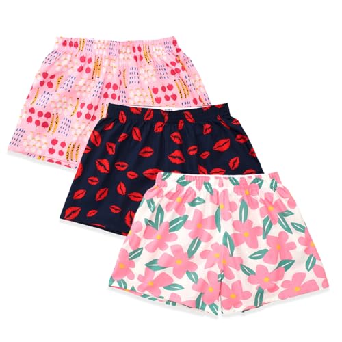Image of Boxer Shorts for Women Gingham Sleep Y2k Printed Boxers Pj Boxer | Trendy Short,Checkered,Baggy Pj Boxers