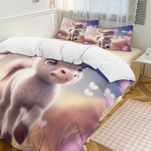 Housse de couette cheval king size anti-plis et facile à laver en machine - 3