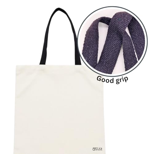 Image of Trendy Cotton Tote Bags for Women Designs - 15.5 inchx15 inch - Perfect for College, Office, Yoga, and Everyday Use