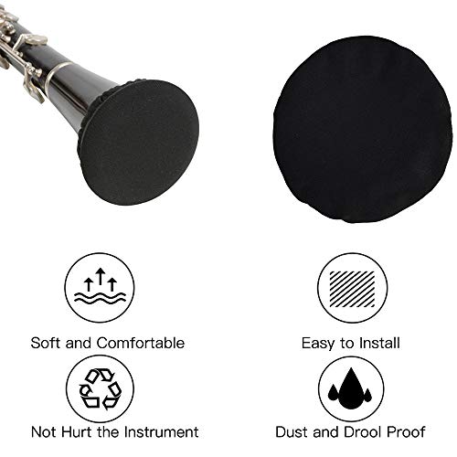 2 Pack Reusable Music Instrument Bell Cover, 3-3.3\" Ideal Bell Cover for Instrument Care Musical Instrument Accessories for Clarinet Cornet,black - Thumbnail 3