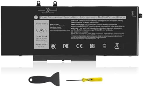 TREE.NB 68Wh 15.2V 3HWPP Laptop Battery for Dell Latitude 5401 5410 5411 5501 5510 5511 Precision 3541 3551 Inspiron 7706 2-in-1, 17 7500/7506 2-in-1 03HWPP 10X1J N2NLL 1VY7F 3YNXM 451-BCMN