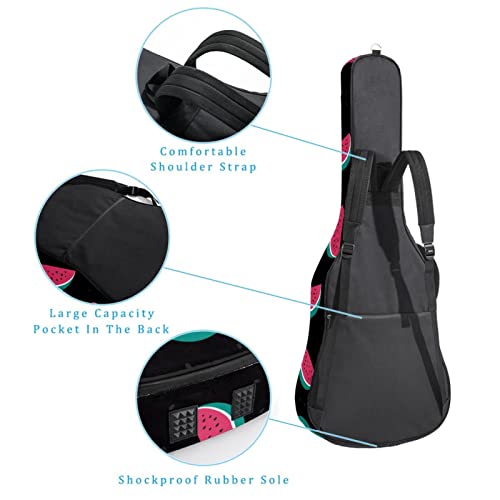 Housse imperméable pour guitare acoustique avec double bandoulière et poche Motif têtes de renard et étoiles… - Les Beatles, Paul McCartney, John Lennon, RIngo Starr, George Harrison Housse imperméable pour guitare acoustique avec double bandoulière et poche Motif têtes de renard et étoiles… – Image 4