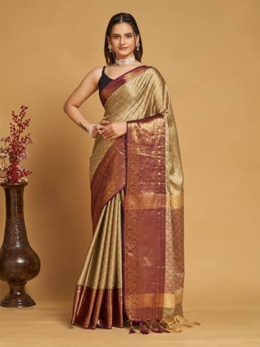 Image of Avantika Fashion Women's Woven Cotton Silk Art Silk Banarasi Saree With Blouse Piece
