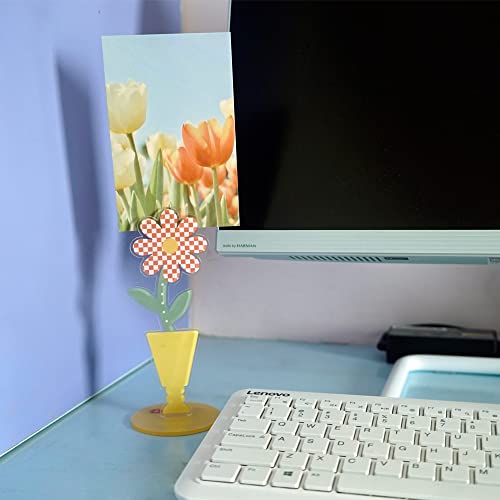 Desk Meno Holder Stand Set Of 4, Cute Flower Table Photo Display Clip Stand For Home Office Picture Memo Cards Paper Note Postcards Display #TOP3