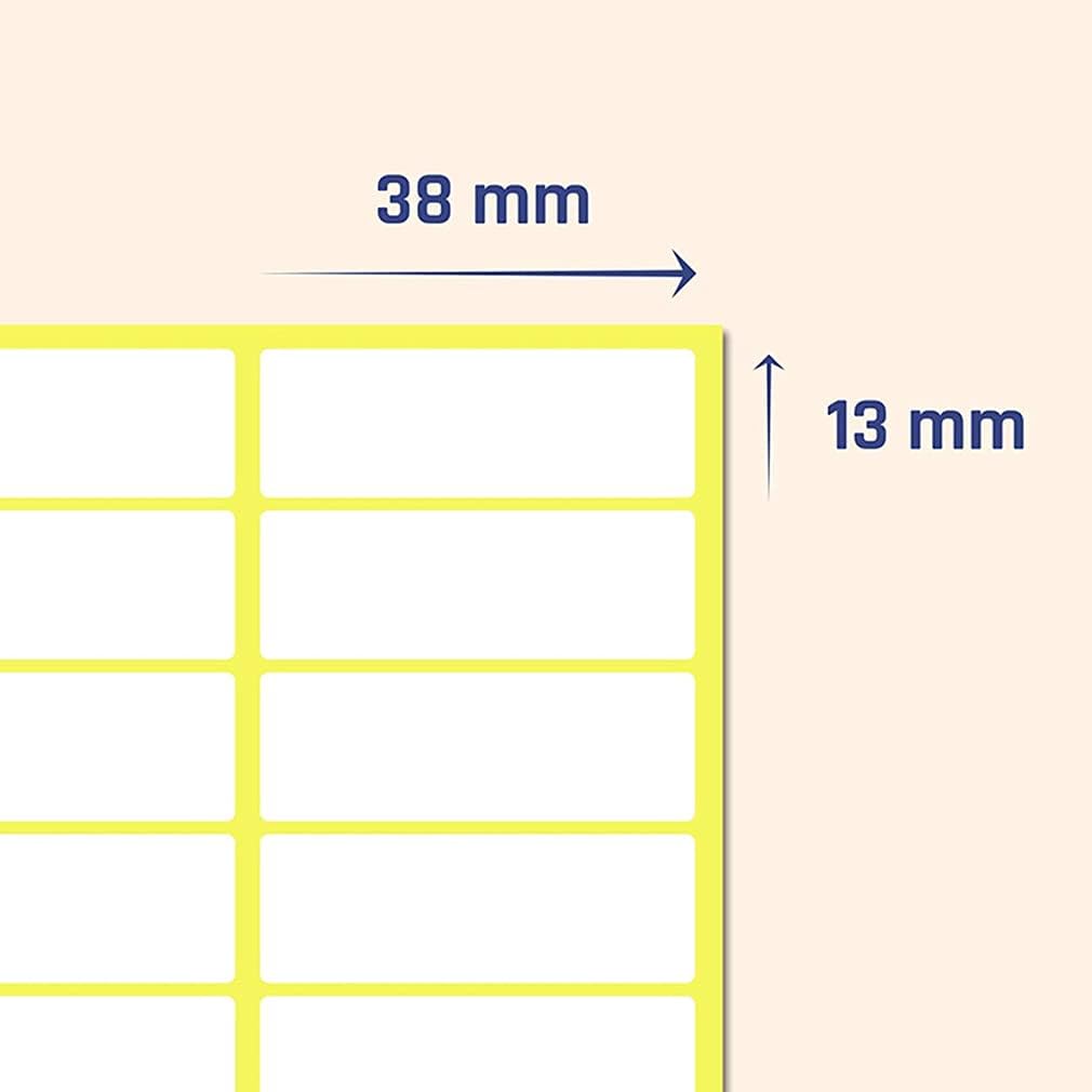 15 Sheets Rectangular Printable Label Stickers 0.51 x 1.49 inch 840pcs Removable Self Adhesive Small Labels for Bottle Jar File Folder School Office Kitchen by RuiChy