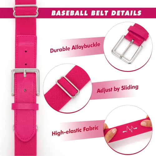 Image of WHIPPY Baseball Socks and Belt Combo Set Knee-High Softball Socks & Adjustable Elastic Belt for Kids Youth Adult