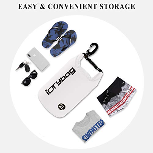 Image of IDRYBAG Dry Bag for Kayaking Waterproof 2L /5L /10L /15L /20L, Small Dry Sack Waterproof Bag for Boating